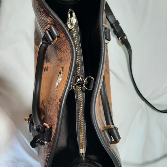 Dooney & Bourke Tan and Black Snake Print Tote - Picture 3 of 7